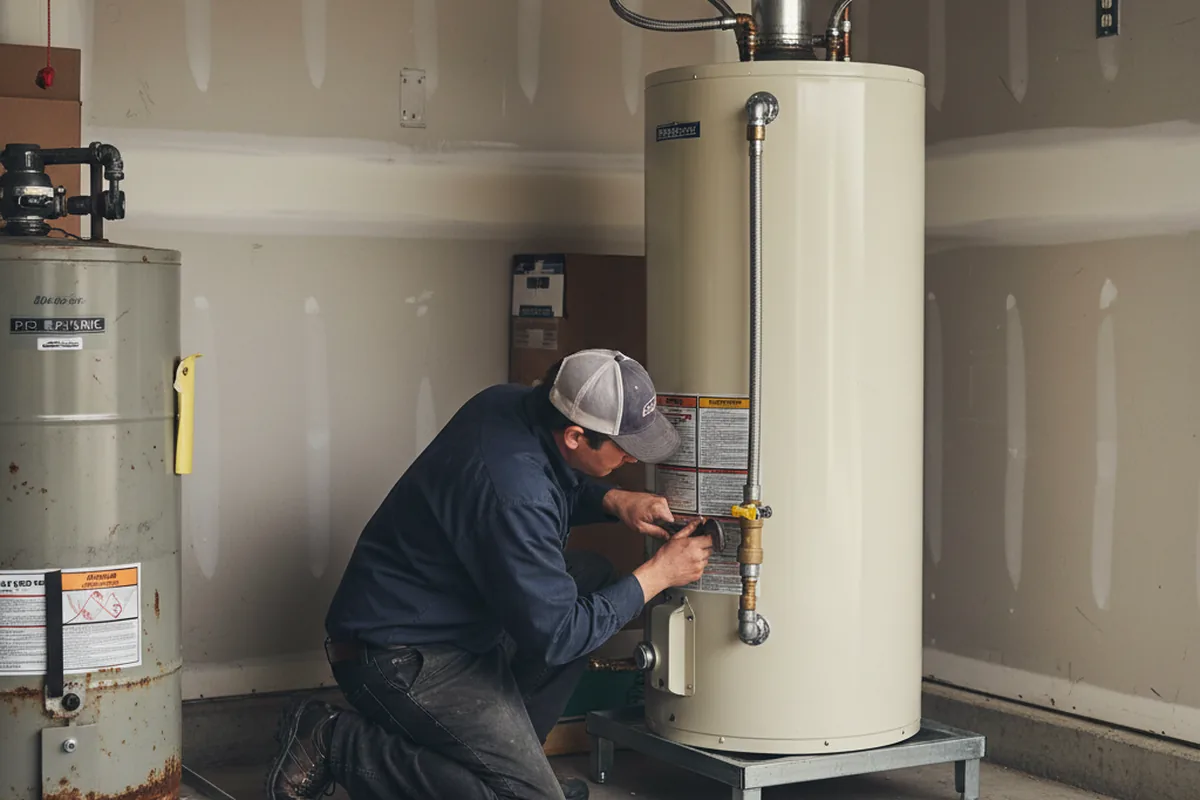 Water heater and shutoff valve replacement in Verona